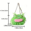 Ugly Cute Plush Doll Bag Crossbody Bag Funny Cartoon Furry Shoulder Bag Cute Fur Monster Doll Crossbody Bag for Girls Gift
