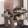 Punch-Free Wall-Mounted Carbon Steel Kitchen Shelf