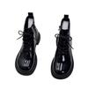 Popular Thick-soled Retro Versatile Martin Boots Women's 2025 Autumn and Winter New Patent Leather Short Boots Fashionable British Style Short Boots