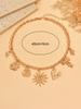 Summer Multi element Pendant Necklace Versatile Punk Style Sun Heart Flower Decoration Collarbone Chain Vintage Women Jewelry