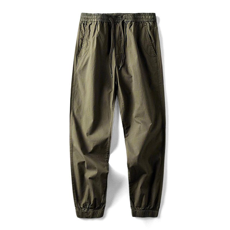 Summer Thin Jogger Pants Men Cotton Overalls