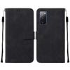 Härdat glas+För Samsung Galaxy S20 FE-S20 FE lite 6.5",PU Läder Plånboksfodral Fodral med flik - svart