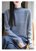 Women's Seamless Knit Base Layer Pullover - Autumn/Winter 2025, Half-High Neck, Long Sleeve, Versatile & Trendy Sweater.