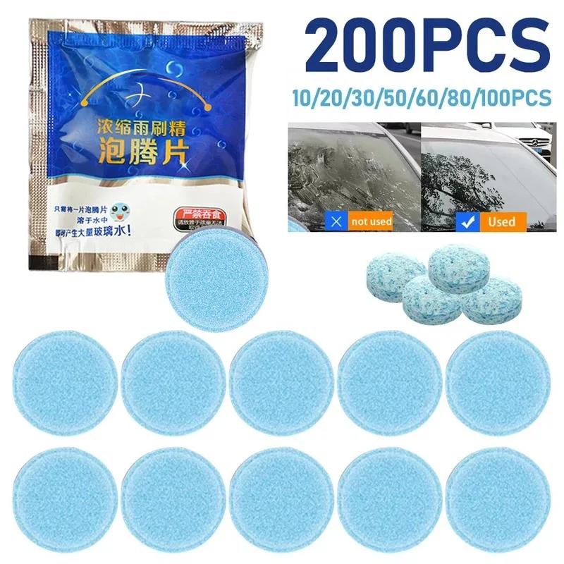 200-2 Stück Solider Reiniger Auto Scheibenreiniger Brausetablette Auto Scheibenwischer Glas Solide Reinigung Konzentrierte Tablette Spülmittel