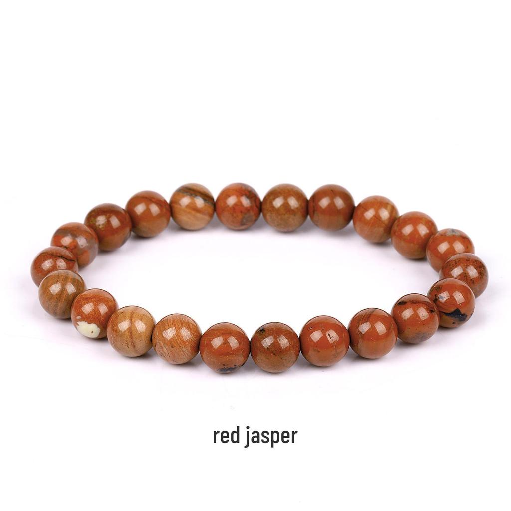 She Yao Natürlicher Kristallachat Tigerauge Armband - Modeschmuck mit einzelnen runden Perlen