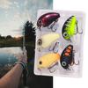 5 Pièces Appâts de Pêche en Plastique Petit Crankbait Wobbler Appâts Durs Artificiels Appâts Crank avec Boîte à Pêche Accessoires de Pêche