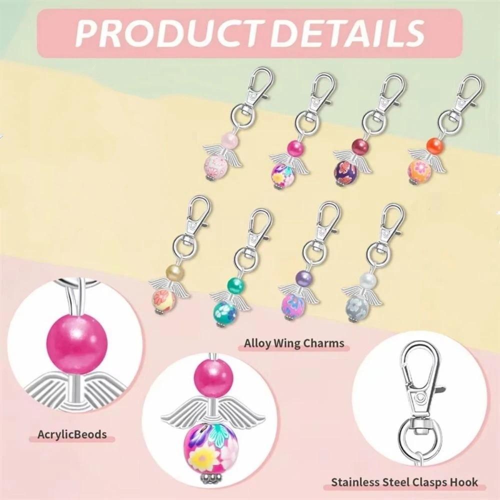 30Pcs/Set DIY Guardian Angel Pendant Creative Angel Fairy Dangle Charms  Keychain Accessories