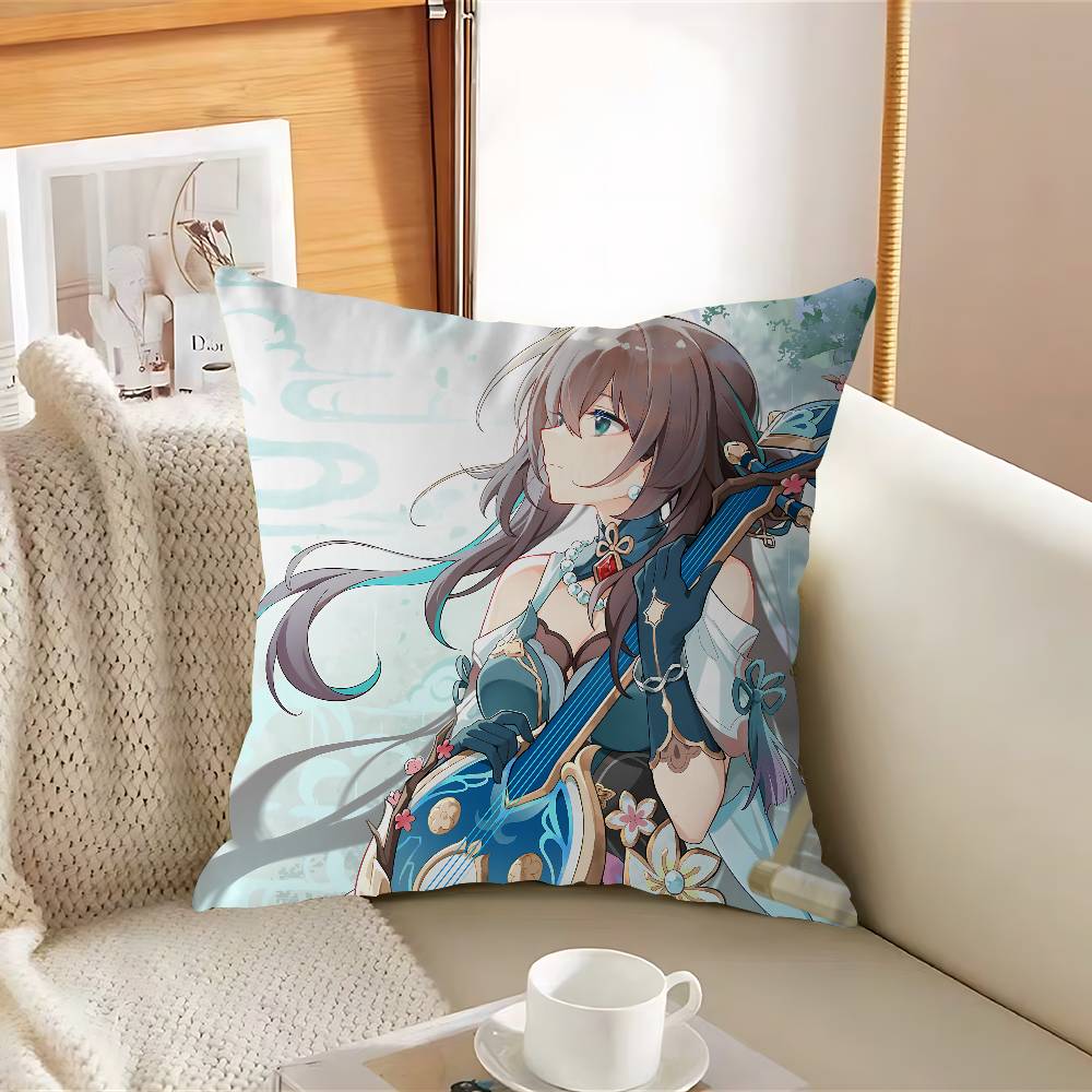 ANIME R-Ruan Mei Ahornblatt Design Kissenbezug Fröhliche Herbsternte Dekor Feiertagsdekoration Kissenbezug