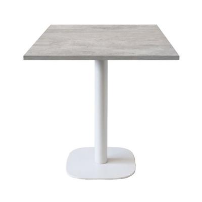 Table 70 X 70 Cm - Model Round White Base Natural Concrete