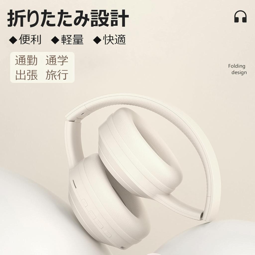 Bluetooth 5.3 Wireless Headphones, Closed-Back, Deep Bass, Over-Ear Headphones with Microphone, Lightweight Design, Foldable, Wired, Wireless, TF