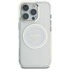 Guess IML Metal Colored Circle Classic Logo MagSafe case for iPhone 16 Pro Max white