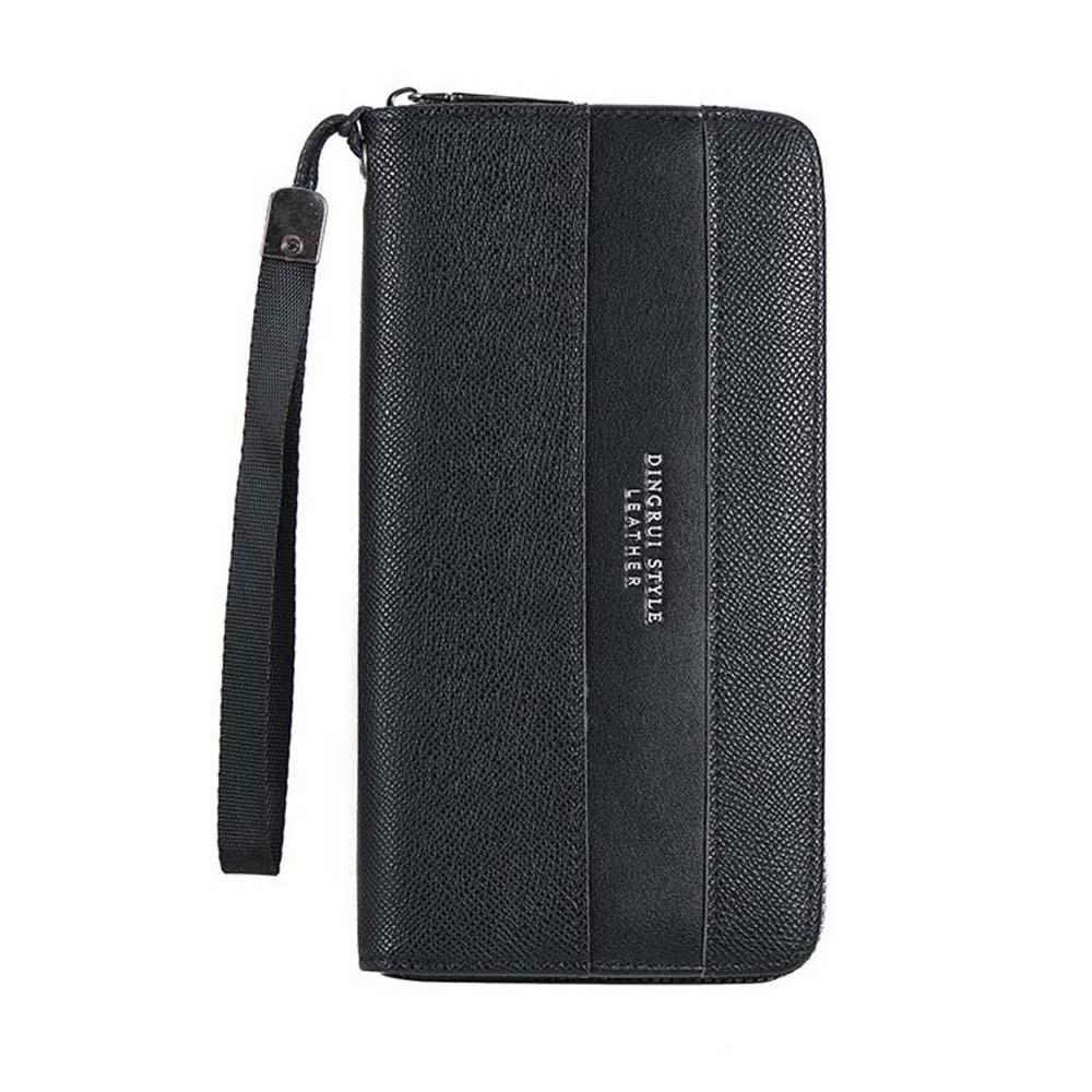 

Large Capacity Long Business Handbag Anti-splash Water Black Casual Purse PU Men s Wallet Work чёрный