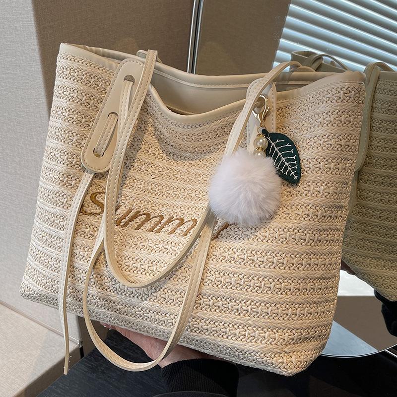 Large-capacity Bag Niche Design Single-shoulder Bag Stylish Woven Tote Bag