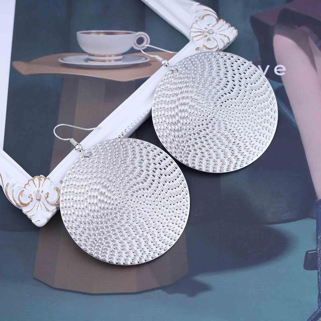 Boho Texture Disc Earrings Gold Disc Coin Earrings Vintage Disc Drop Earrings Hammered Round Circle Dangle Earrings Jewelry for Women