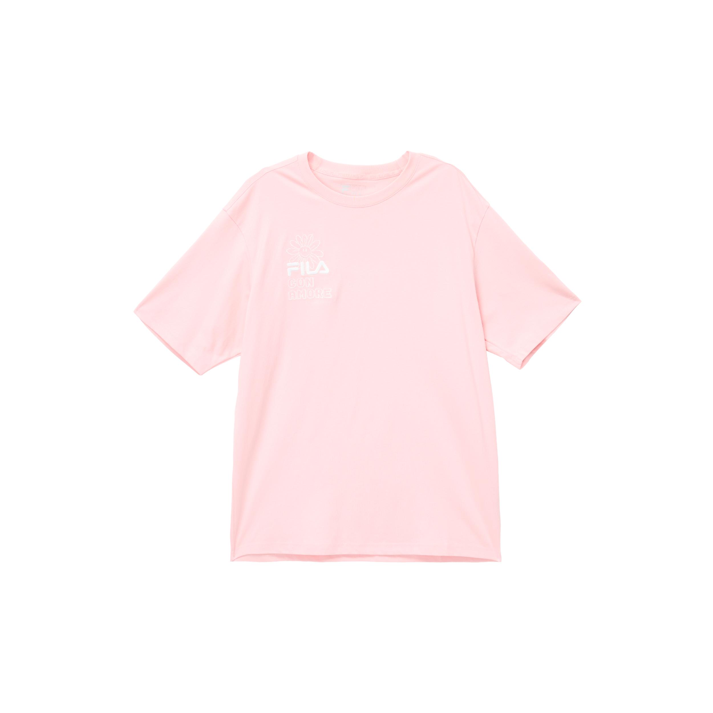 FILA SS24 T Shirt Unisex Breeze Pink F11U429102F-PK XL