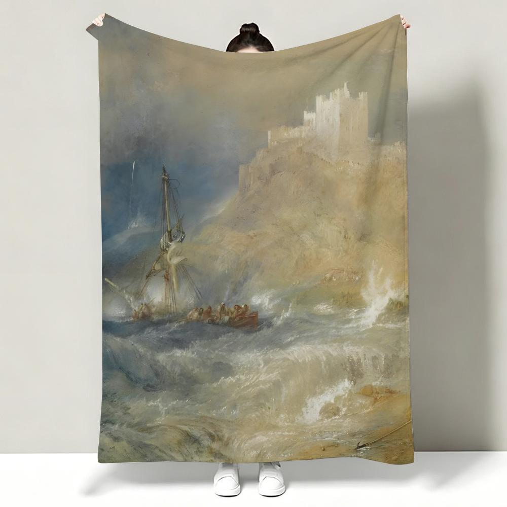 Joseph Mallord William Turner Throw Soft Warm Flannel Throw Blanket Multiuse for Sofa Bed Office Nap