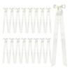 1/4 Sets Satin Bows Artificial Eucalyptus Chair Sashes Wedding Chair Decoration  Party Decorations
