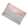 Laptop Sleeve Flip Type Protective Double Layer Felt Microfiber Computer Bag for MacBook Pro 15.4 Inch ModelsRose Gold