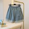 Dámské šortky Letní Bavlněné Džínové Vintage Volné Velká Velikost Ležérní Džínové Široké Nohavice Šortky
