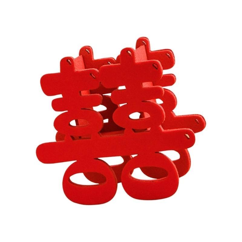 Chinese Wedding Double Happiness Character Ornament Chinese Wedding Table Decoration for Wedding Ceremony