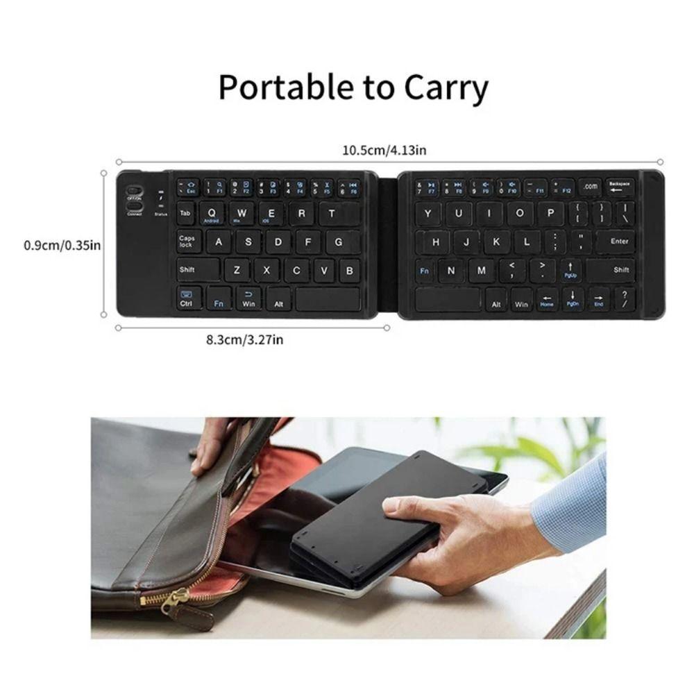 Mini Bluetooth Keyboard Rechargeable Foldable Keyboard Wireless Folding Keyboard  Office