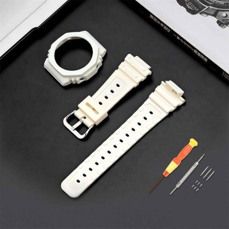 

Для Casio G-SHOCK Octagon Farm Oak GA-2100 TPU Refit прозрачный ремешок для часов корпус силиконовый ремешок для часов ga2100 мужской браслет