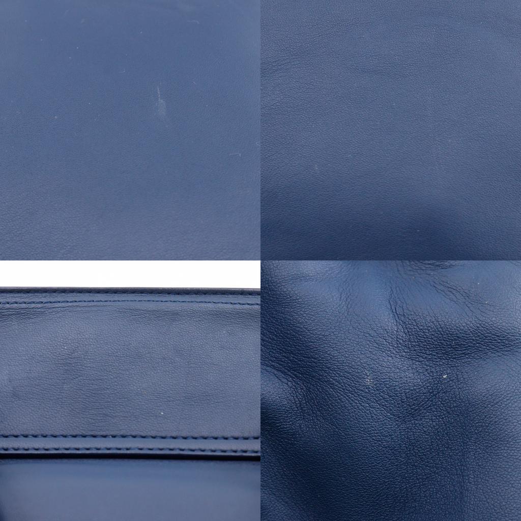 BOTTEGAVENETA Intrecciato Backpack Daypack Blue Calfskin Women Used