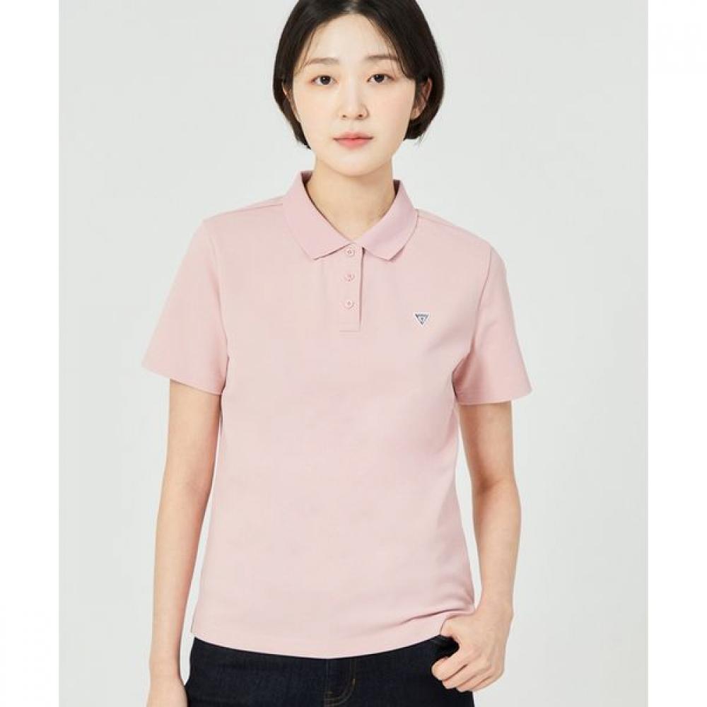

[gueSS] Women S Regular Fit Pique Collar Short Sleeve Tee Op2ke401 BLK/S