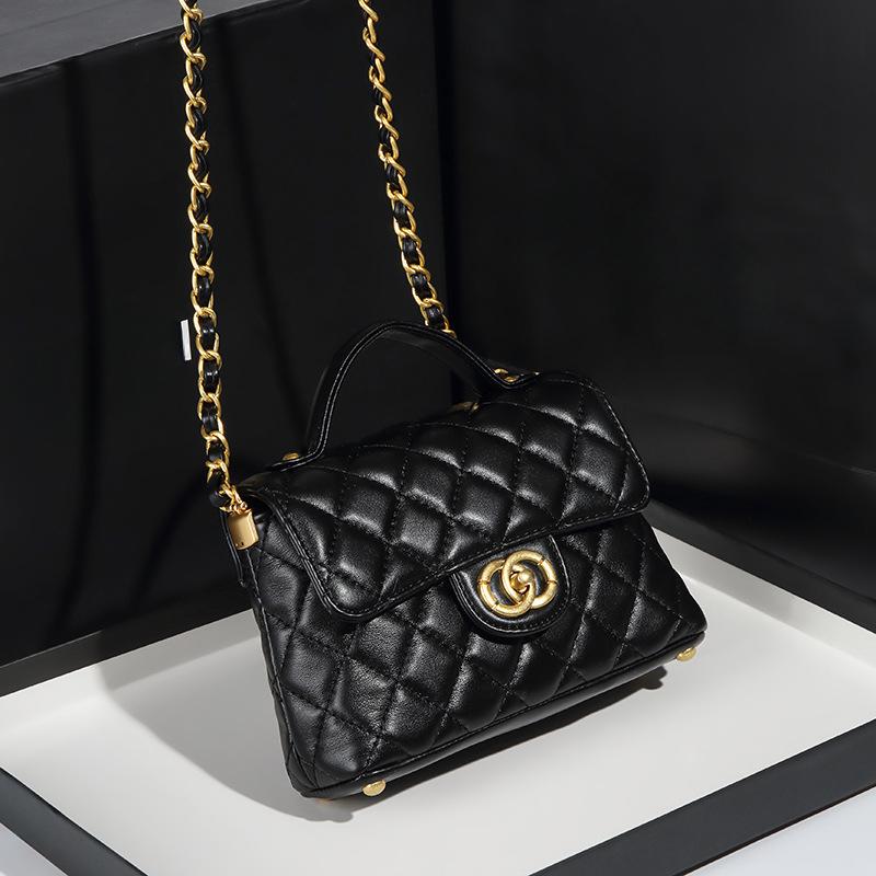 French Small Fragrance Style Diamond Chain Handbag Bag for Women Everyday Summer New Fashionable and Versatile One Shoulder Crossbody Bag