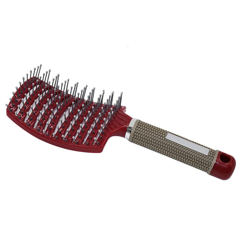 Pettine Bi-facciale per lo Styling dei Capelli per Uomini e Donne - Lisciante, Districante e Volumizzante con Denti Curvi per Pompadour, Onde, Controllo dell'effetto crespo e Massaggio del Cuoio Capelluto