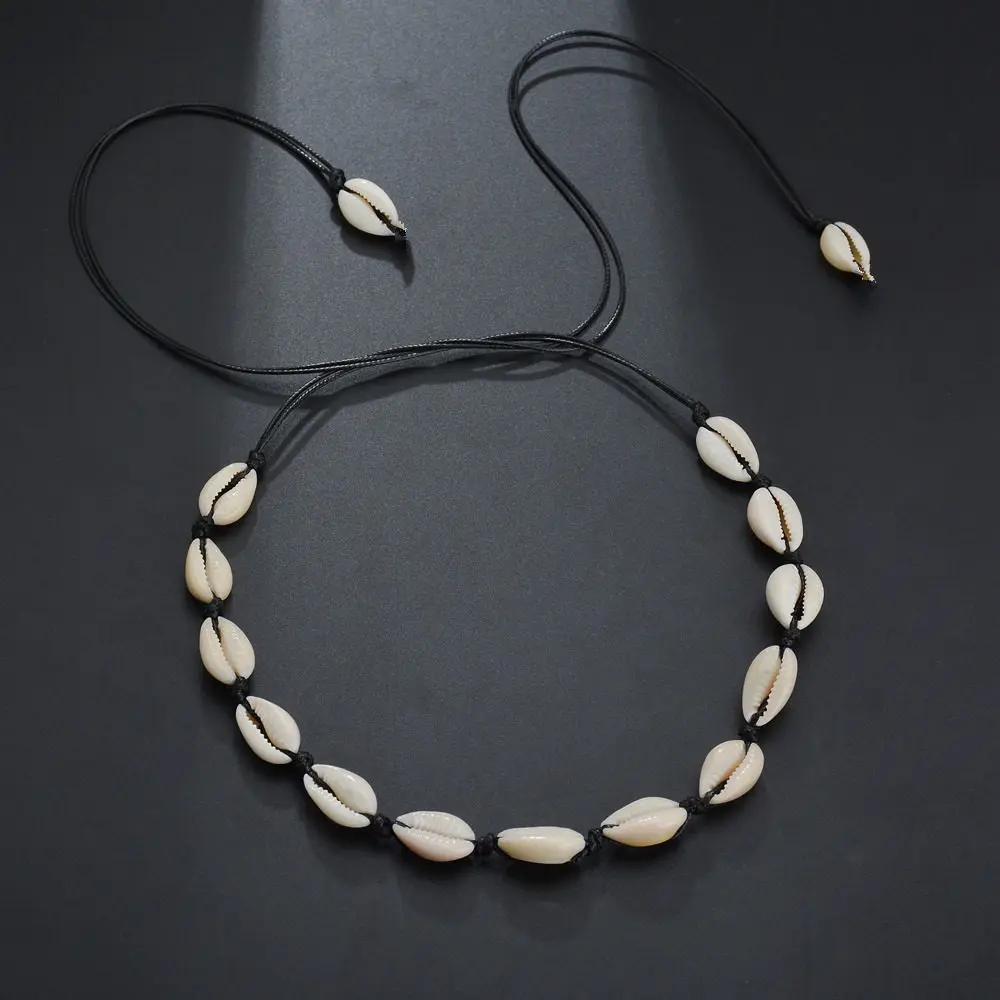 Boho Conch Seashell Necklace Women Jewelry Aesthetic Summer Beach Shell Choker Cowrie Beaded Necklaces Handmade Collar Female