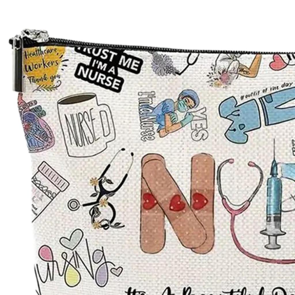 Nurse Makeup Bag Cosmetic Pouch Travel Multipurpose Portable Gift for Party