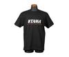 TAMA Logo Design Short Sleeve Black TAMT004M T-Shirt [Medium Size]