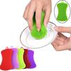 1Pc Silicone Dish Washing Sponge Scrubber Kitchen Cleaning Antibacterial Tool Gift