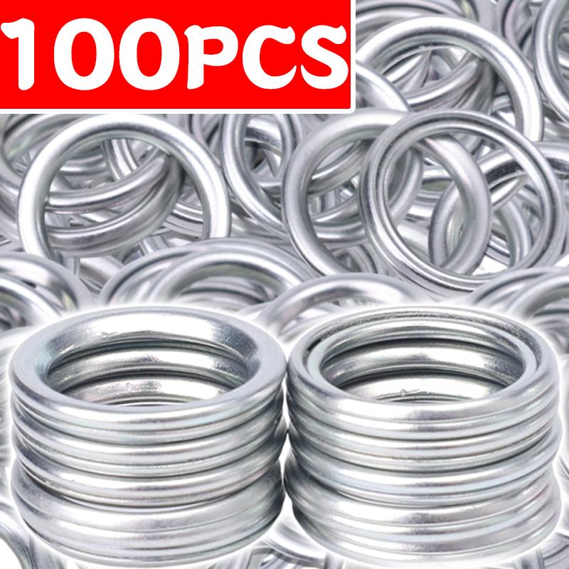 100-10pcs Car Oil Pan Drain Gasket Drainage Bolt Pad Oil Drain Plug Gasket Replaceable Accessories for Hyundai Volvo Mitsubishi