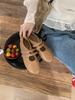 Korean version of round head 2025 autumn light mouth single shoes Velcro fashion versatile soft flat silver Mary Jane shoes ballet shoes