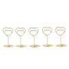 25PCS Heart Shaped Table Number Stands Sturdy Metal Name Card Clips Table Number Holders  Office Use