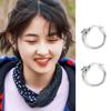 PONYKISS Real  Sterling Silver Geometric Tie a Knot Hoop Earrings For Women Party Classic Fine  Minimalist Accessories