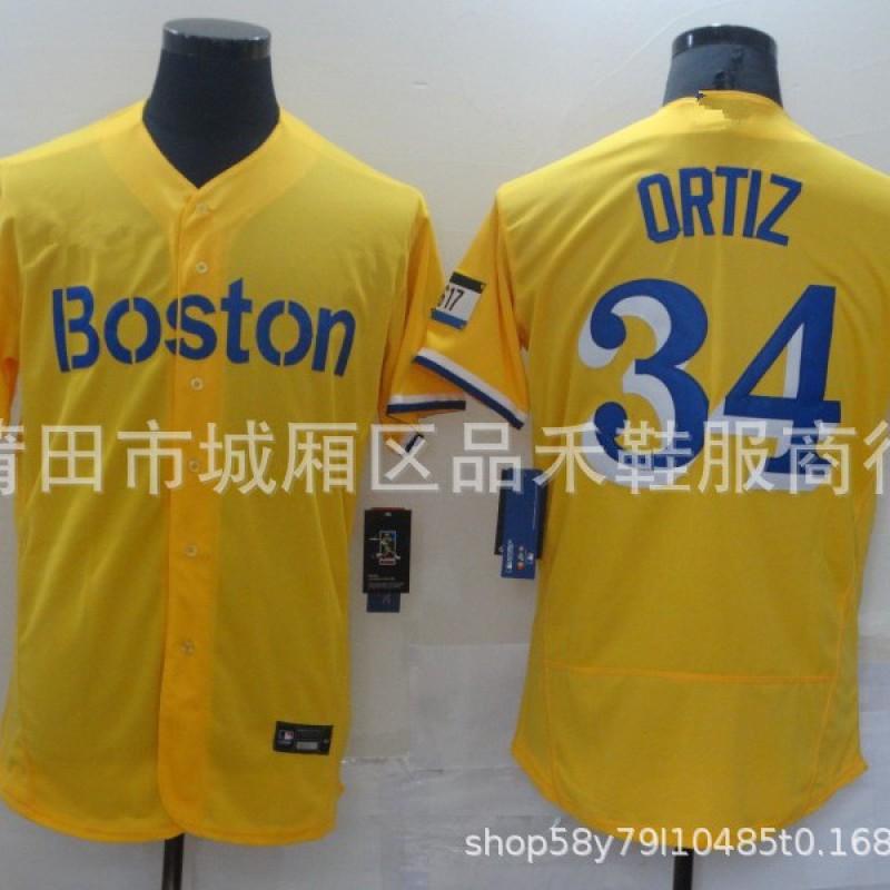 Mens Basketball Jersey Boston Red Sox 34 Ortiz 50 Betts Cotton Sport Shirt Team Practice Casual Wear