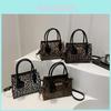 Schicke Leopardenmuster Kleine Quadratische Handtasche Für Damen Stilvoll Herbst Winter Luxus