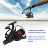Spinning Reel Front Rear Dual Drag Knob Fishing Drag Reel 9+1BB 4.7:1 Metal Wire Cup for Reservoir Carp Fishing(AO6000 )