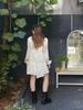 Fabric Seoul Satin Glossy Mini Dress_Ivory