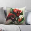 Red Calla Lilies Pillowcase Polyester Linen Velvet Creative Zip Decorative Throw Pillow Case Sofa Seater Cushion Cover