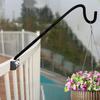 Heavy Duty Bird Feeder Pole Rotatable Planter Hook for Railing Multifunctional Swivel Planter and Feeder Hanger for Patio Garden