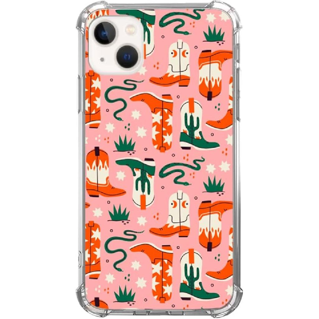 West Cowboy Phone Case Compatible with iPhone 15, Vintage Western Country Cowboy Phone Case for iPhone 15, Trendy Unique Design TPU Bumper Cover Case