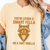 Smart Fella Raccoon T-Shirt and Kids Tshirt, Funny Sarcastic Graphic Tee, Gag Joke Top