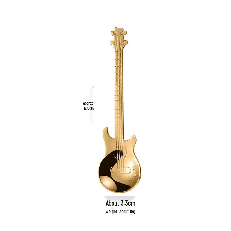304 Stainless Steel Guitar-Shaped Coffee and Bar Stirring Spoon