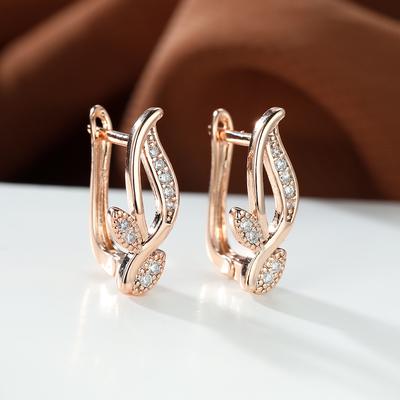 Elegante Gold-Silber-Roségold-Farbe, Blatt-Tropfenohrringe für Damen, Party, Bankett, Ohrringe, Muttertagsgeschenke