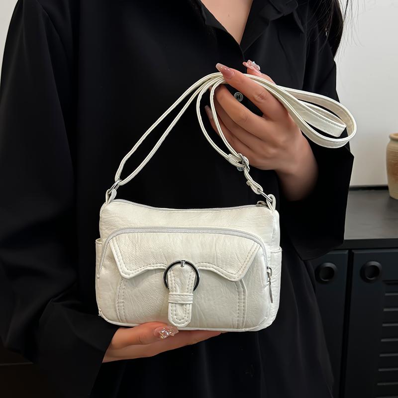 Damen PU-Leder Kleine Quadratische Tasche Modische Schultertasche PU-Leder Kleine Quadratische Tasche Retro Umhängetasche Geeignet für den Täglichen Gebrauch Einkaufen Pendeln