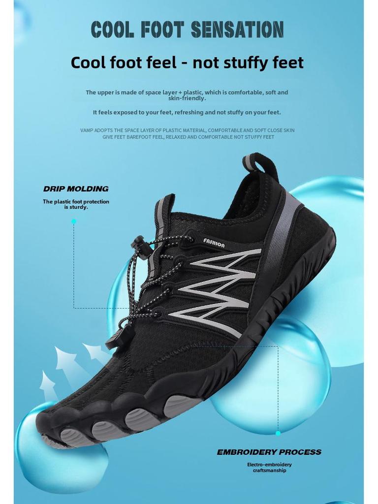 Velké outdoorové boty do vody pro muže a ženy – letní plážové a sportovní boty pro volný čas a pět prstů